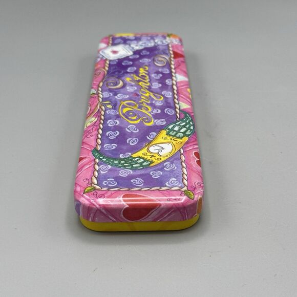 Brighton Pink Purple Rectangle Empty Watch Tin Trinket Pencil Box Romance 9.5" - Picture 8 of 10